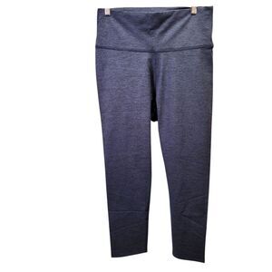 Core 10 Women's All Day Comfort 22" High-Waist Capri Yoga Legging Navy/Gray 1X